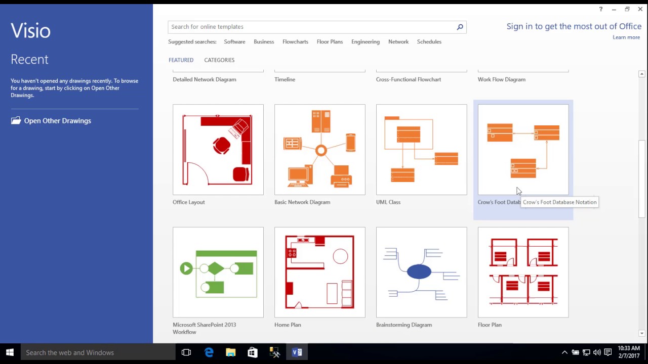 Entity-Relationship Diagram Model with Visio