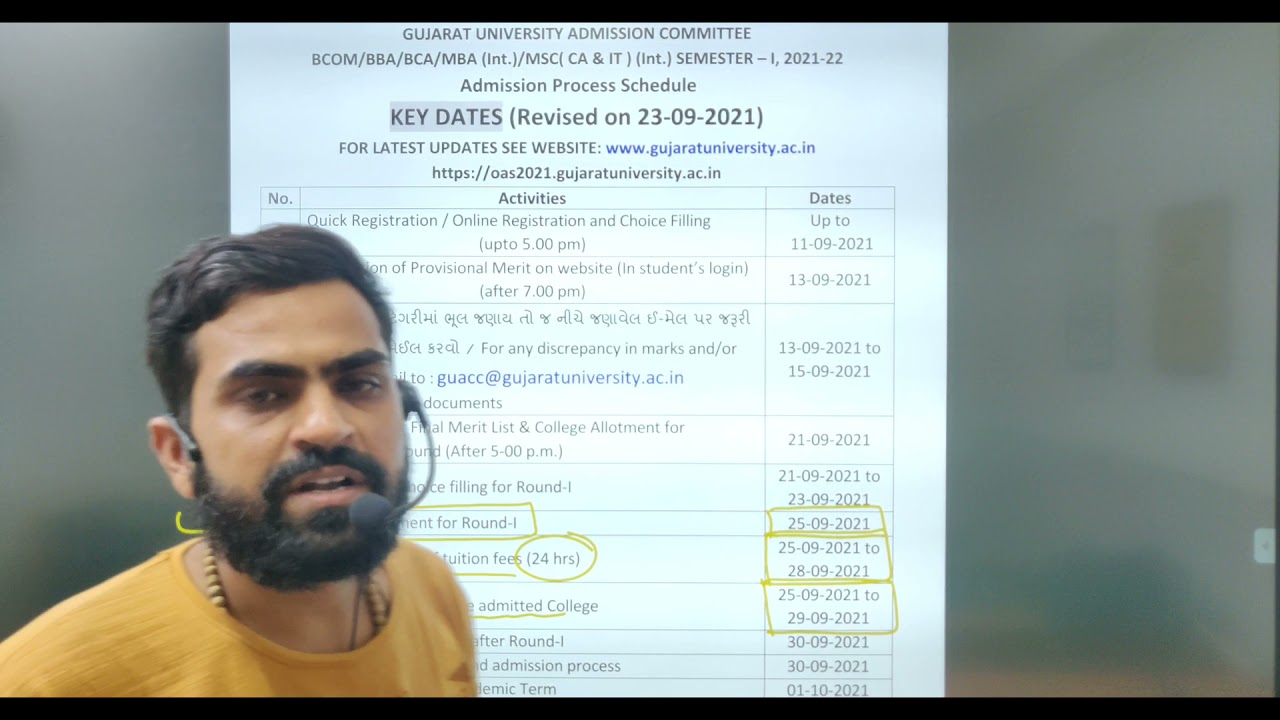 Gujarat University Bcom online admission 2021 | Part - 17 | First  Round