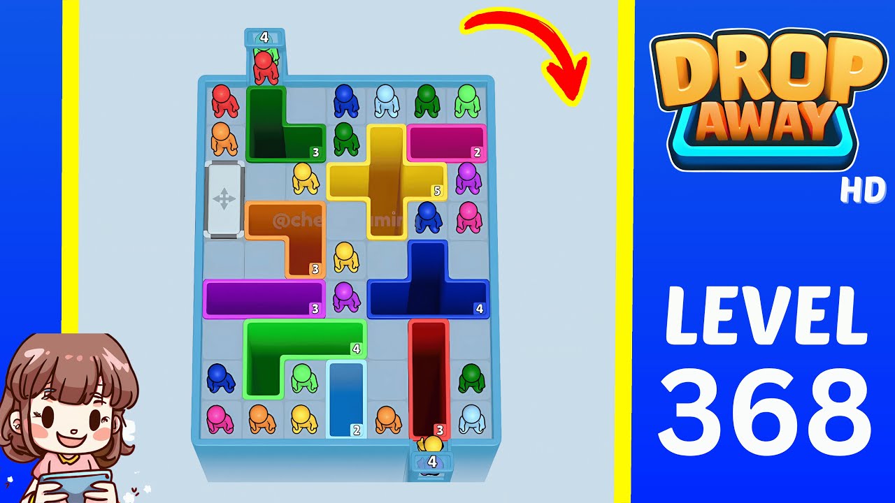 Drop Away Level 368 Solution Walkthrough