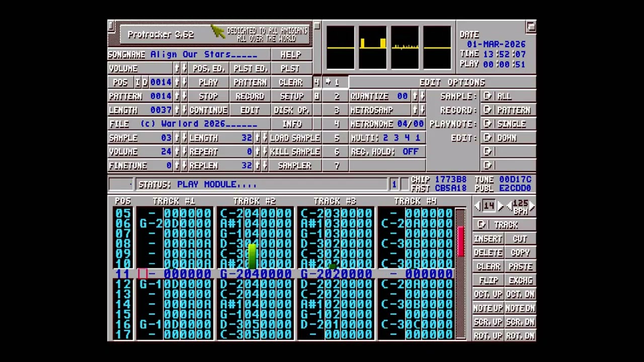 Warlord - Align Our Stars (2026, Amiga .mod / ProTracker)