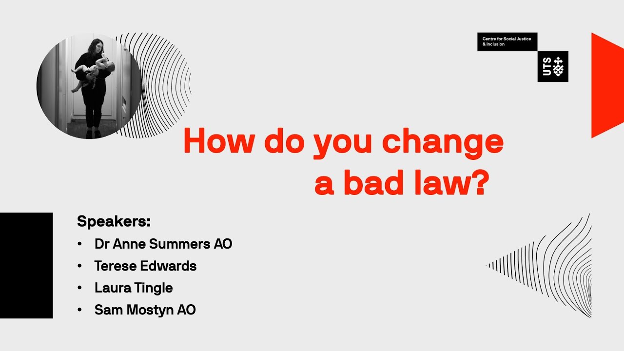 How do you change a bad law?