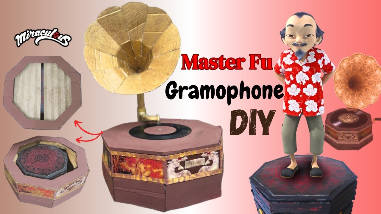 Master Fu's Gramophone DIY from Miraculous Ladybug | Secret hiding box for the Miraculous Box