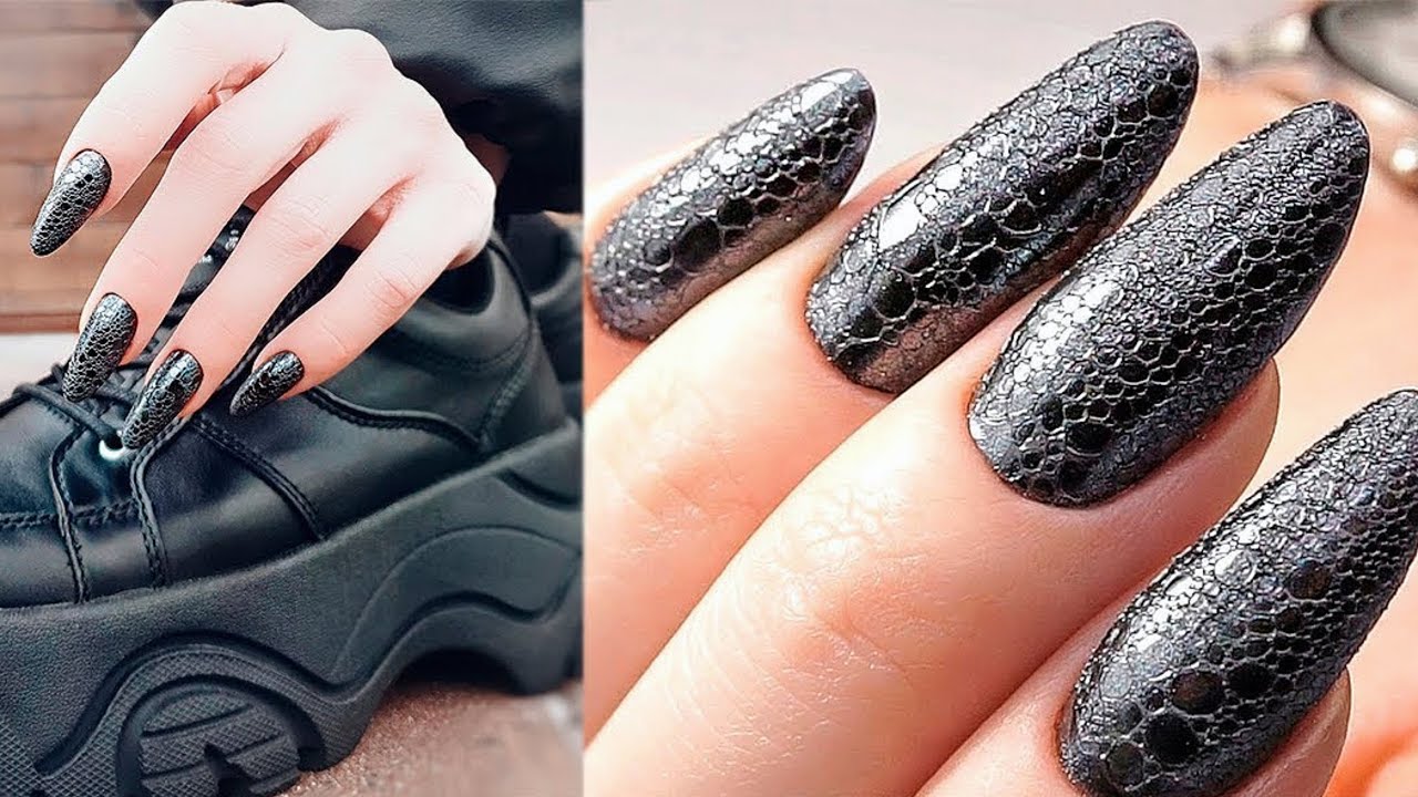 Diseño de uñas con espuma 🖤 Сómo hacer una manicura en sí mismo