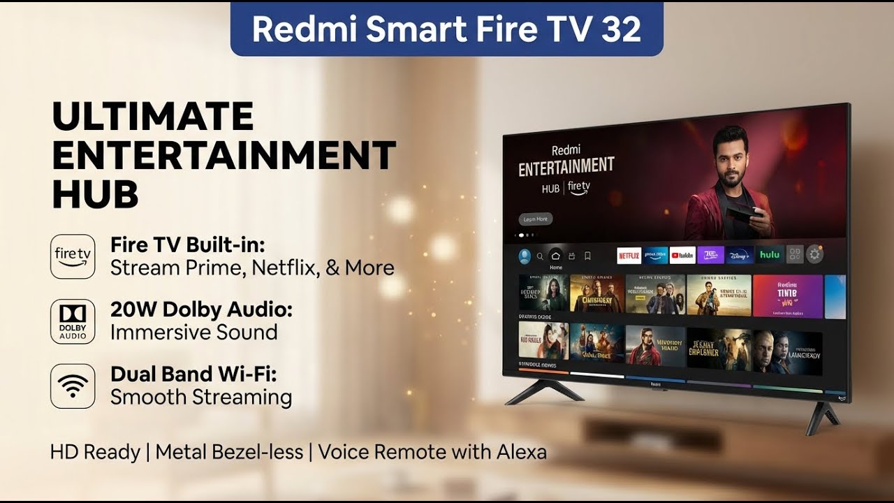 Redmi 32-Inch F Series HD Ready Smart Fire TV- Full Review and Features | Review in Hindi | Features