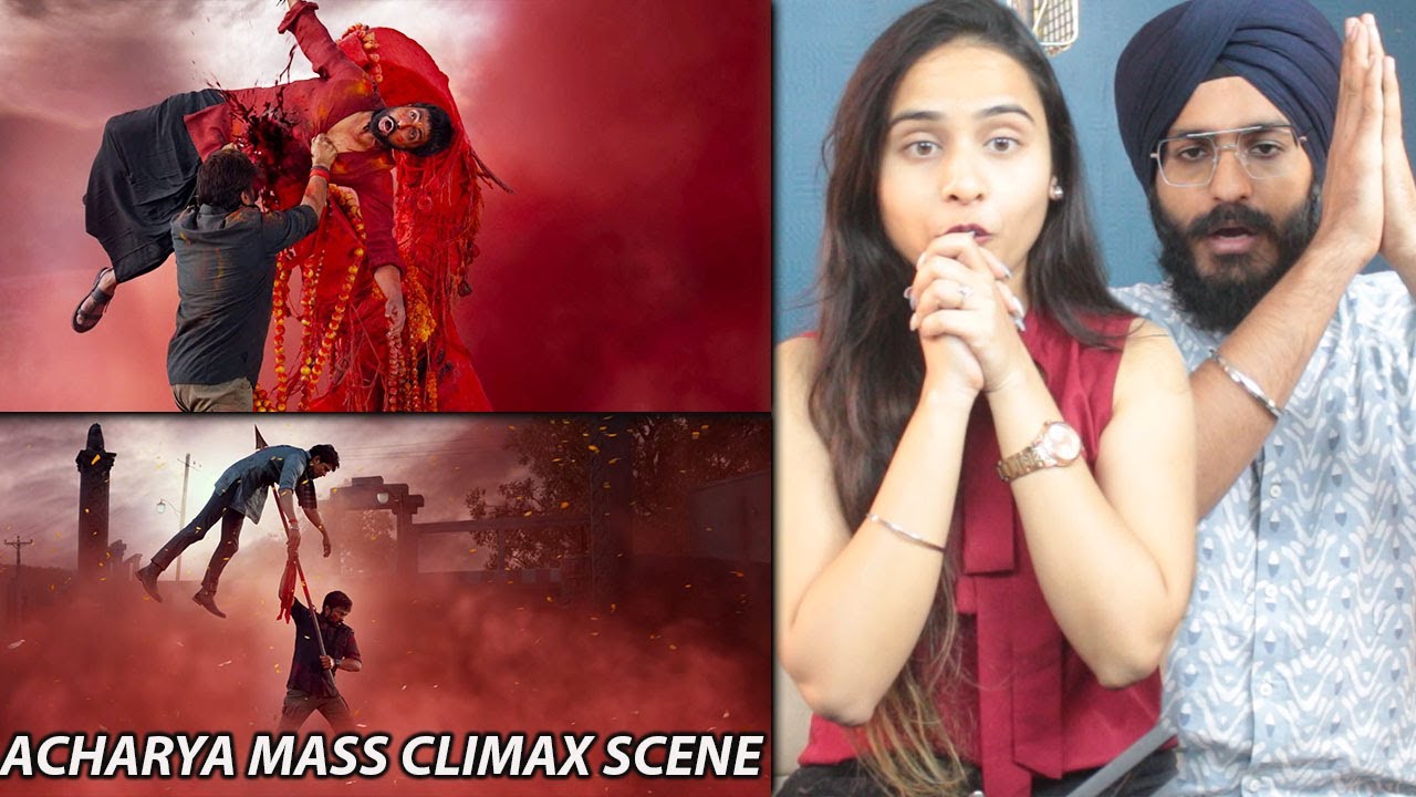 Acharya Chiranjeevi MASS CLIMAX Fight Scene REACTION | Megastar Chiranjeevi