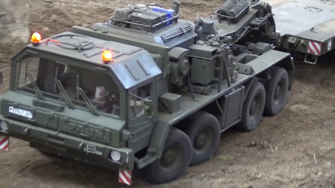 RC HEAVY MILITARY TANK TRANSPORTER FAUN SLT-50-3 ELEFANT
