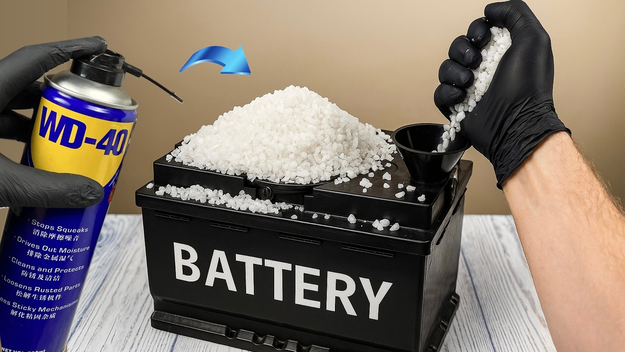 Смешайте WD 40 с солью 🔥 старая батарея, как новая за 1 минуту