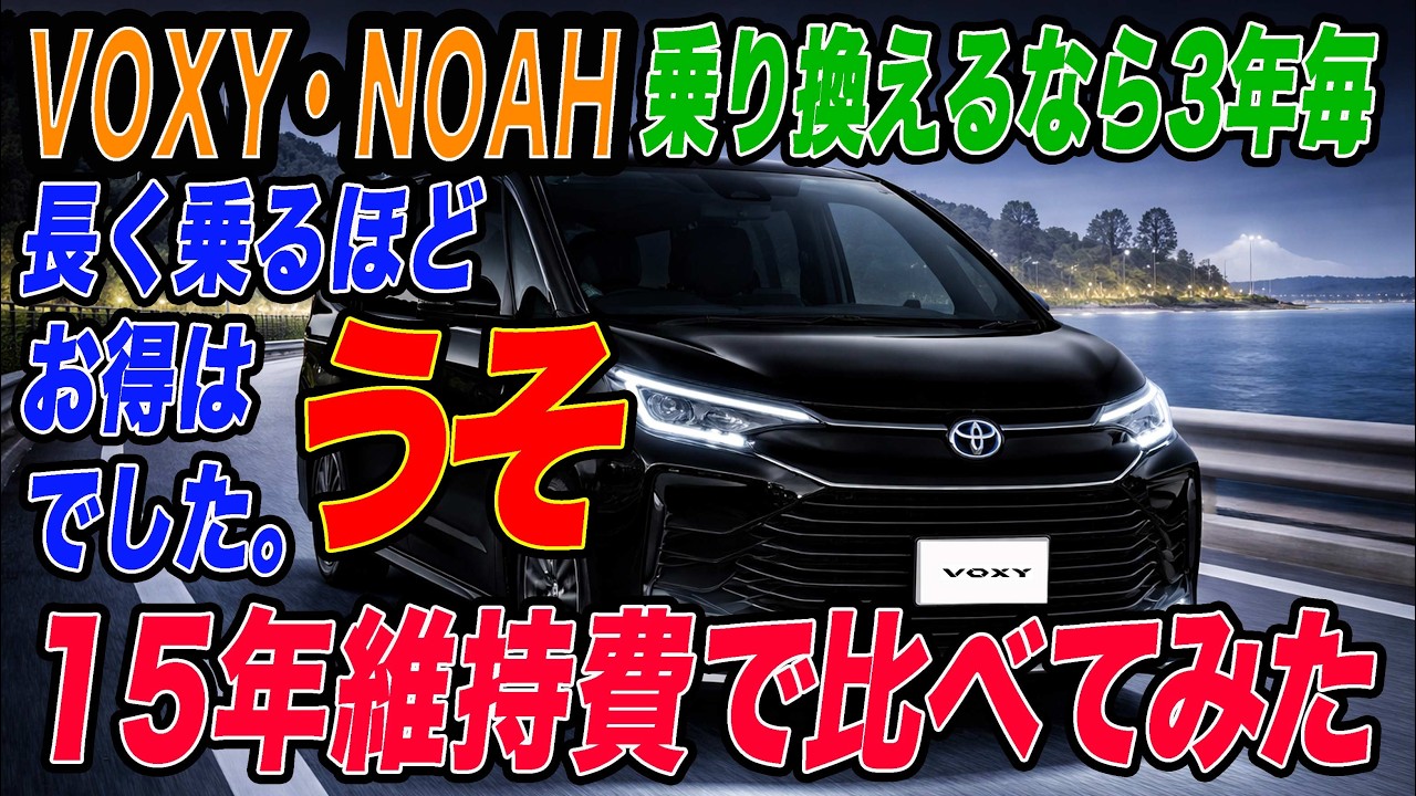 【VOXY・NOAH】何年乗るのが正解？15年で計算したら意外な答え出た！マイナーチェンジ車の商談に急げ！#ノア ,#マイナーチェンジ