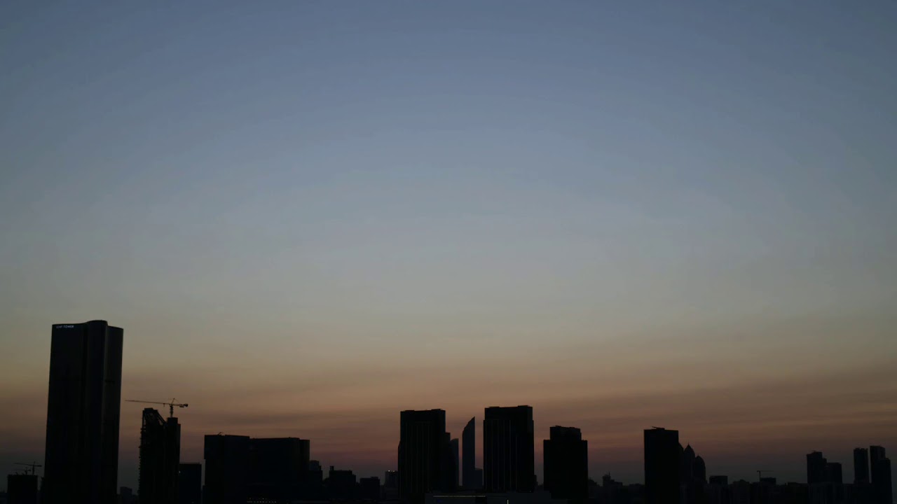 Timelapse of Sunset over Reem Island, Abu Dhabi