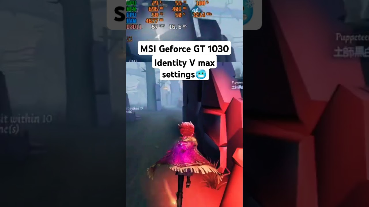 Identity V max settings performance on GT 1030 #identityV
