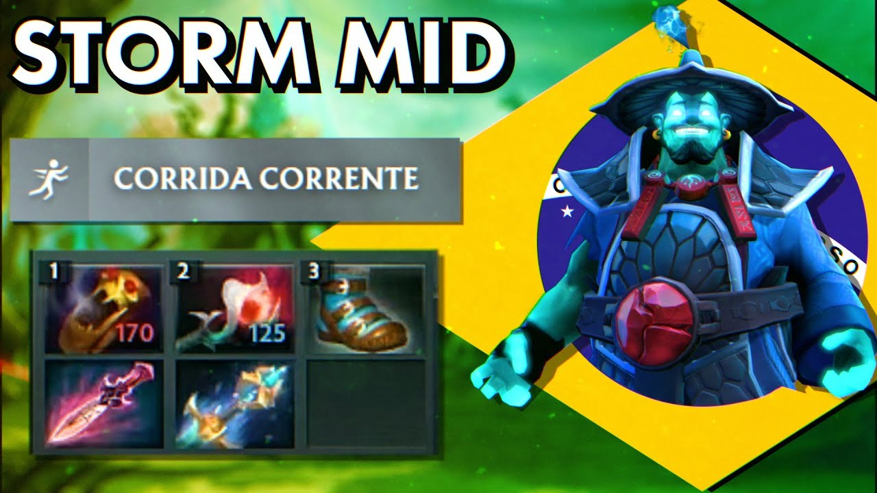 Jogando de Storm Spirit MID - Rankeds 10K BR
