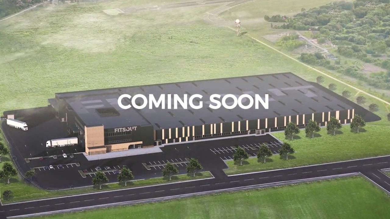 FITSOUT factory construction - Timelapse video #3 - roof & first facade panels installation