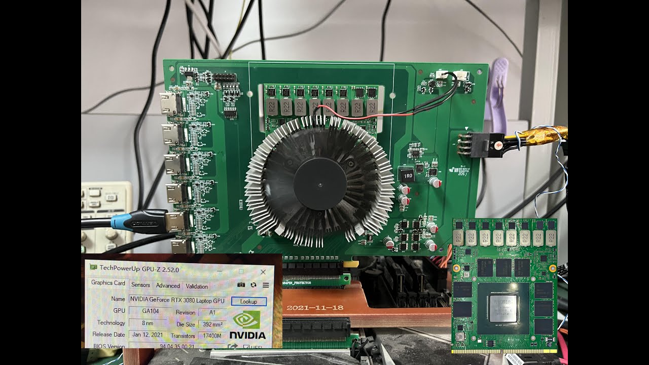 XVSION RTX 3080 Laptop MXM INTERFACE GRAPHICS CARD