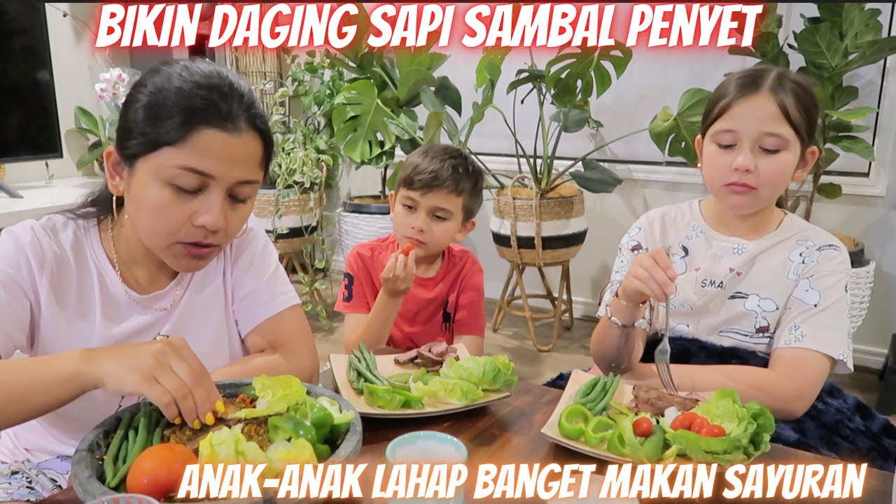 DAGING SAPI SAMBAL PENYET | MEREKA LAHAP BANGET MAKAN SAYURAN