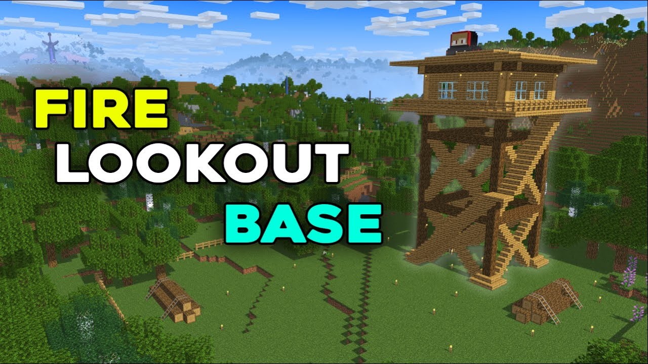 I Built a Fire Lookout Tower for My Villagers in Minecraft 🔥 