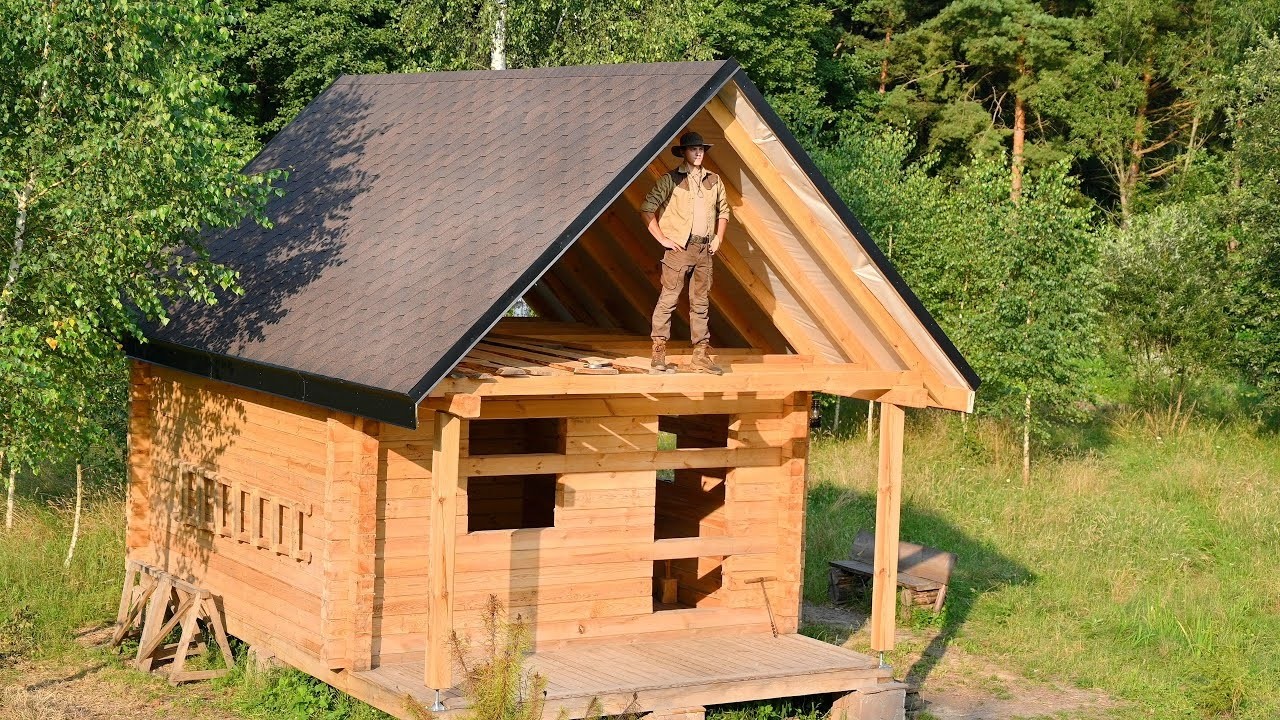 Building a Traditional Log Cabin Alone in the Forest 🔨| Bjorn Brenton's Journey