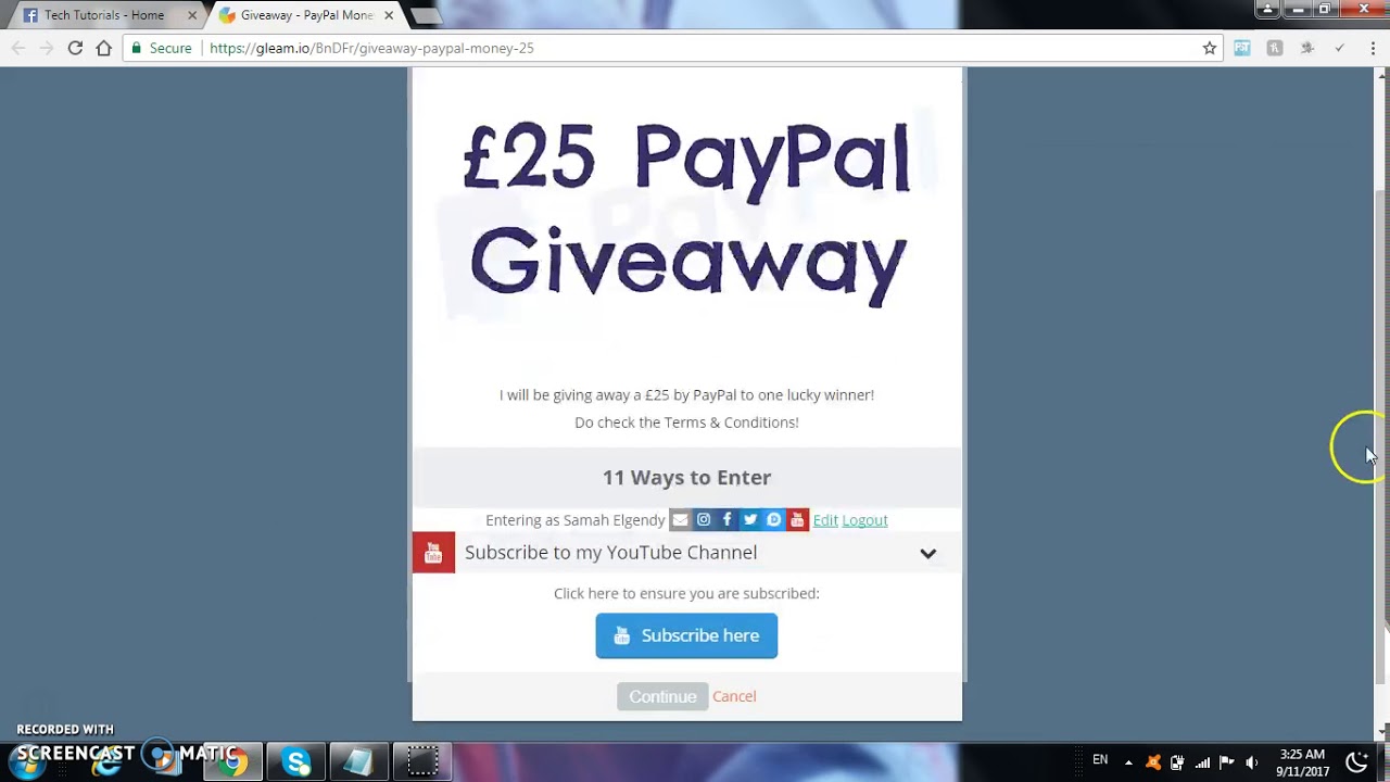 How to enter/participate in any Gleam giveaway!!