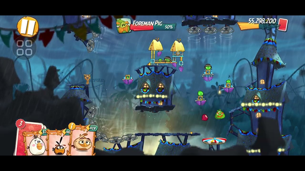Angry Birds 2 King Pig Panic 3. Boss room only. Level 2953. February 19/2026 