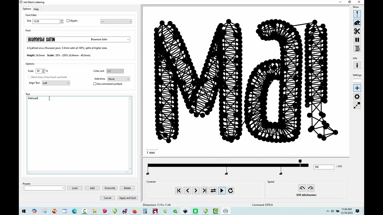 Изучение InkScape и InkStitch — добавление персонализации к существующим вышивальным дизайнам.