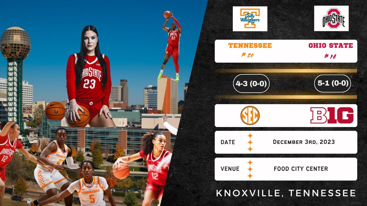 No. 20 Tennessee vs No. 16 Ohio State | NCAA Women's Basketball | 12.3.23