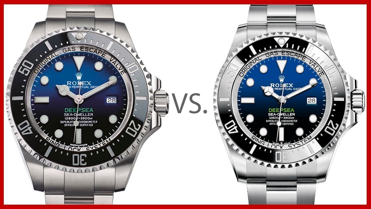 ▶ Старые часы Rolex Deepsea D-Blue против новых часов Rolex Deepsea D-Blue "James Cameron" — 1166...