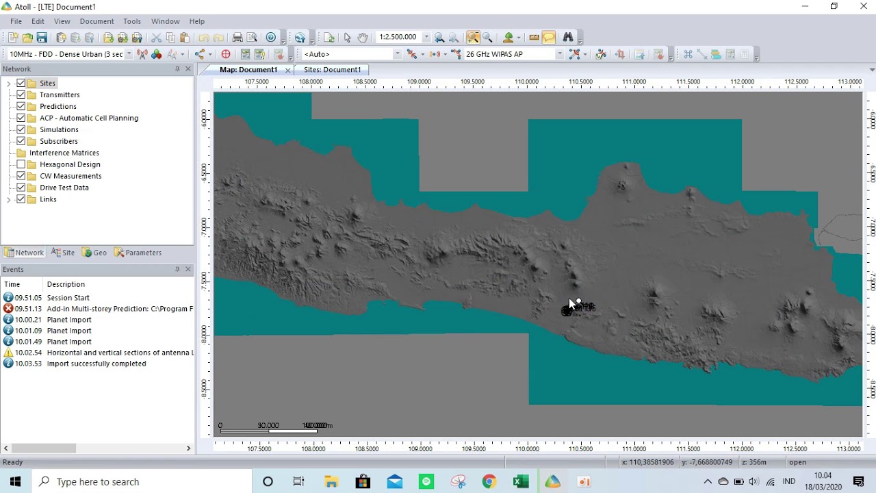 Tutorial Coverage Planning Area LTE dengan menggunakan Software Atoll
