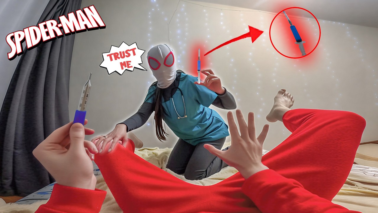 WHAT IF SPIDER-MAN IS SICK ?? SPIDER-GWEN TURNED INTO A CRAZY DOCTOR !! (Action POV Story)