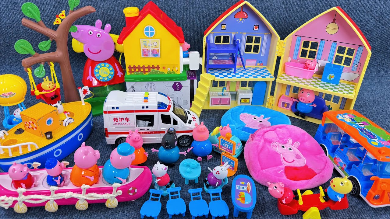 10 Minutes Satisfying with Unboxing Peppa Pig House and Slide Castle Playset ASMR｜Review Toys