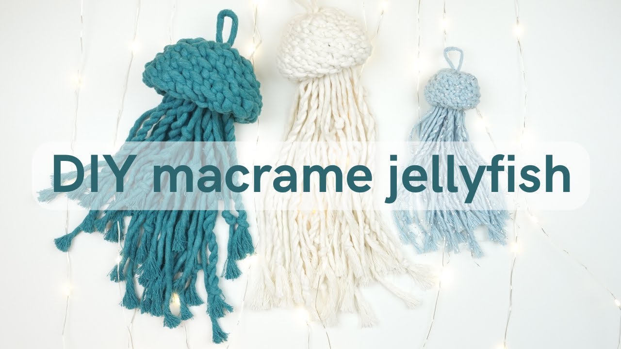 DIY macrame JELLYFISH intermediate tutorial - step by step (New design)