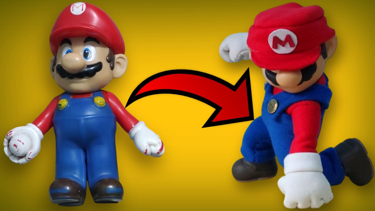 Как сделать шарнирную фигурку Mario Bros из базовой фигурки