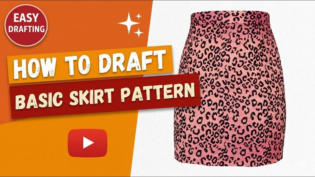 How To Draft a Skirt With a Waistband (Full Pattern Making for Beginners)