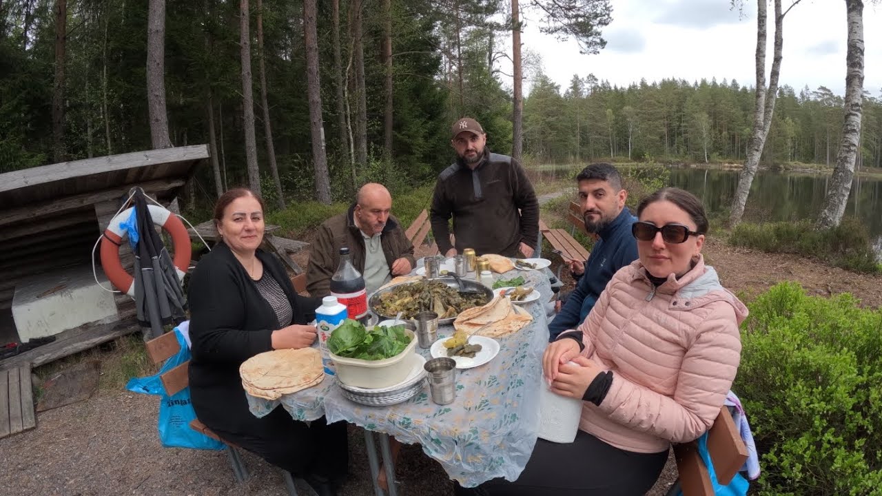 Rava masi w dolma - fishing at the lake and cooking kurdish dolma