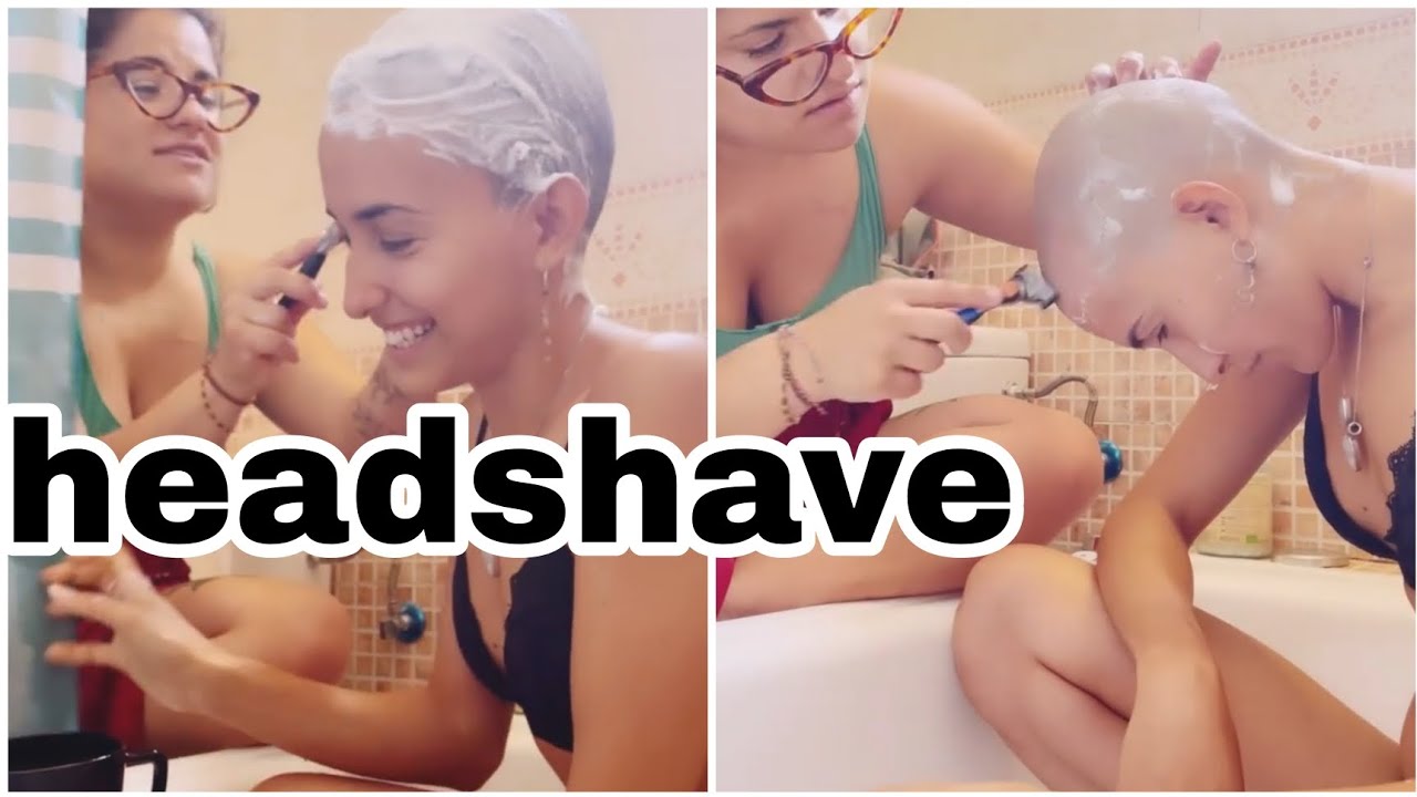 Beautiful girl full clean headshave with razor 🪒 | girls long to bald headshave | #headshave #bald
