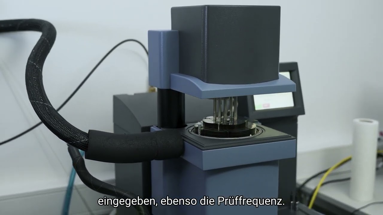 Dynamisch Mechanische Analyse (DMA) erkl&auml;rt, mit Untertitel