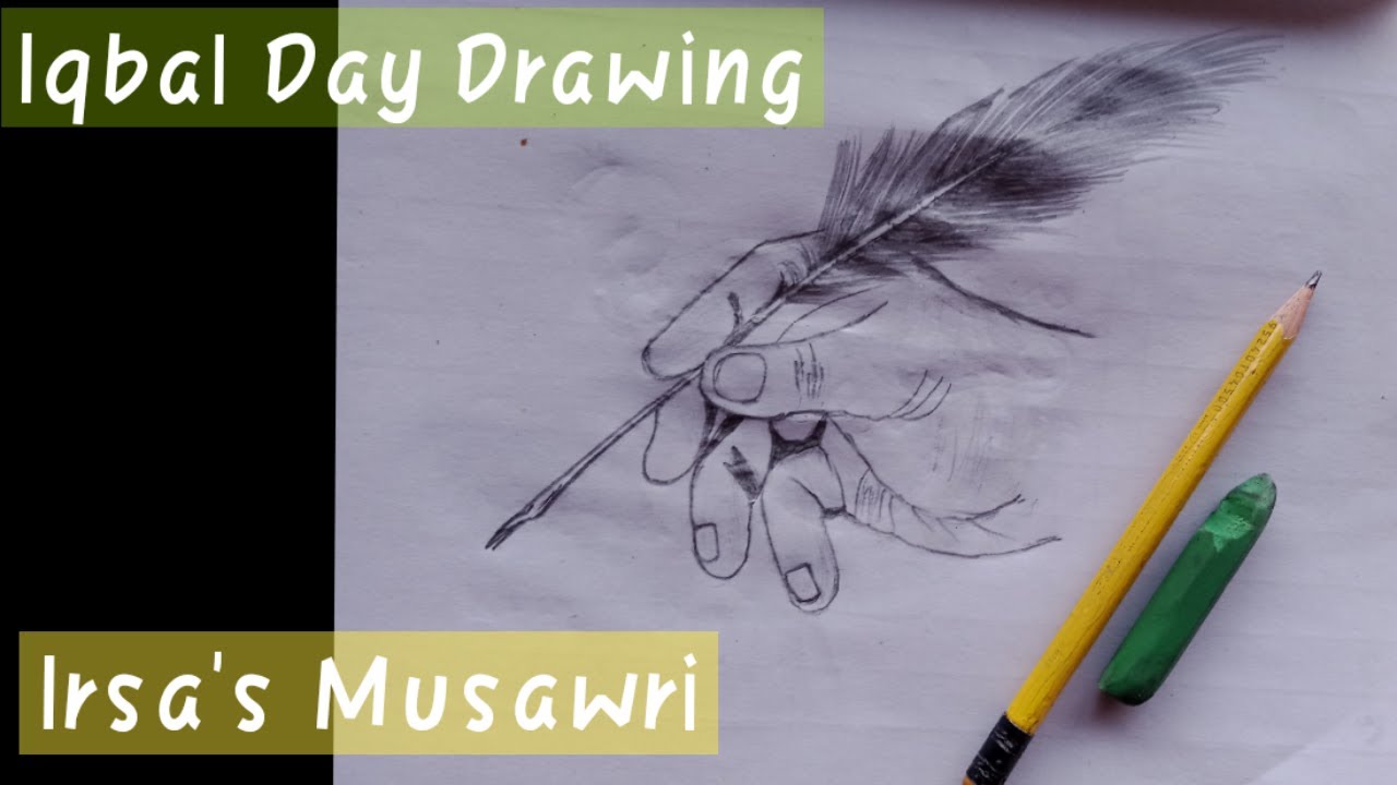 Hand sketch of Iqbal/Iqbal day drawing/9 November drawing