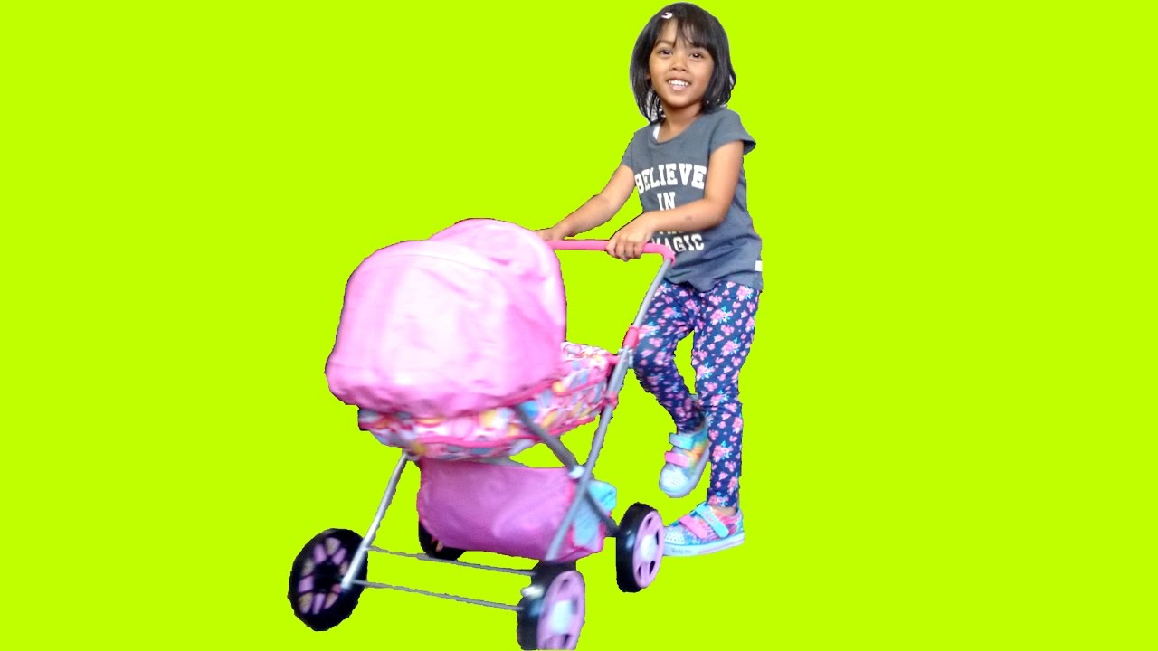 Pink Stroller Surprise Unboxing and Playtime | Girls Dolls Pram Pushchair Toy Review