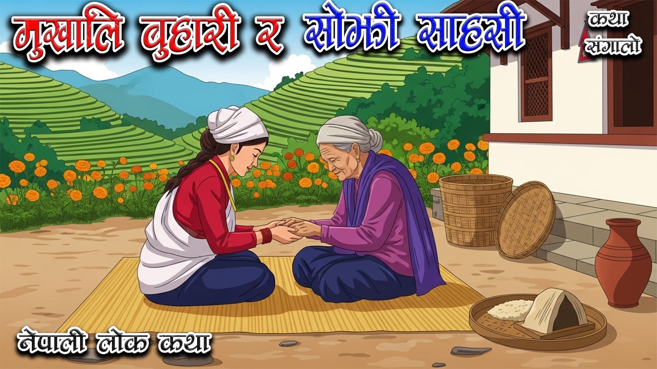 मुखालि बुहारी र सोझी साहसी | Nepali Lok Katha | नेपाली लोक कथा | Nepali Lok