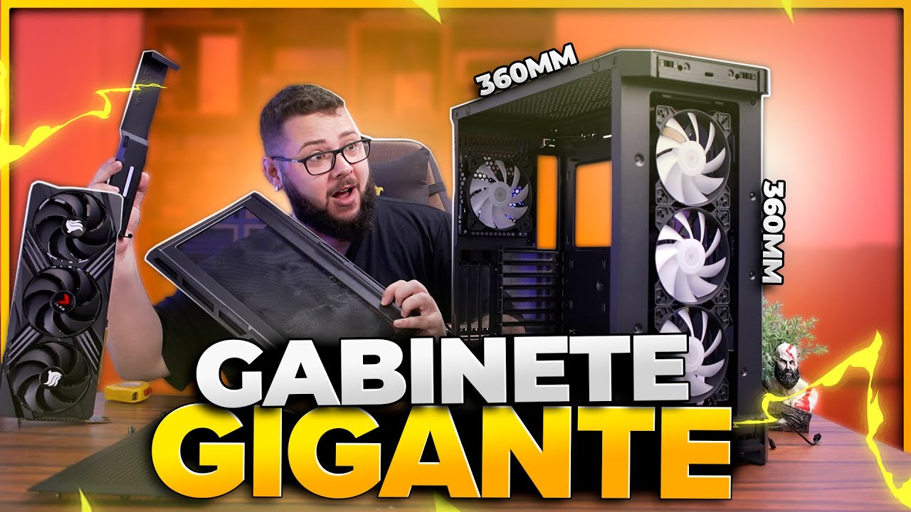 Gabinete Gigante da Cougar que Suporta 2 Radiador de 360mm (Cougar AIR FACE PRO RGB) Mesh com 4 FAN