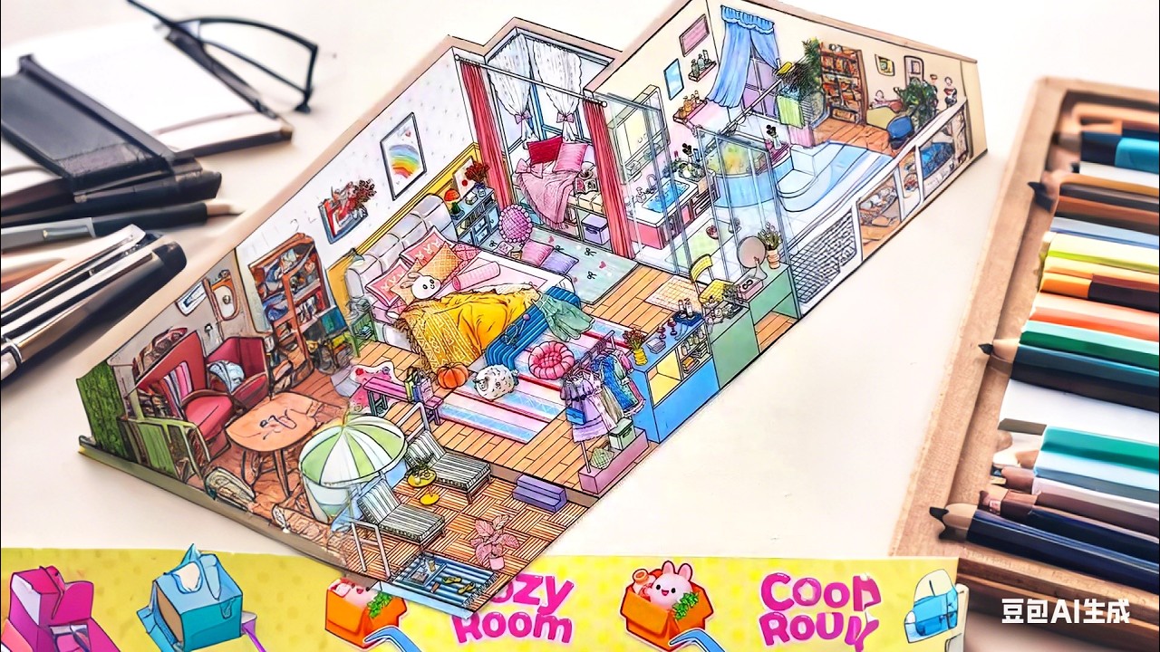 [ASMR] DIY Cute 3D Sticker Scene Collection | Extra Long Relaxing Playtime ✨🐾📖