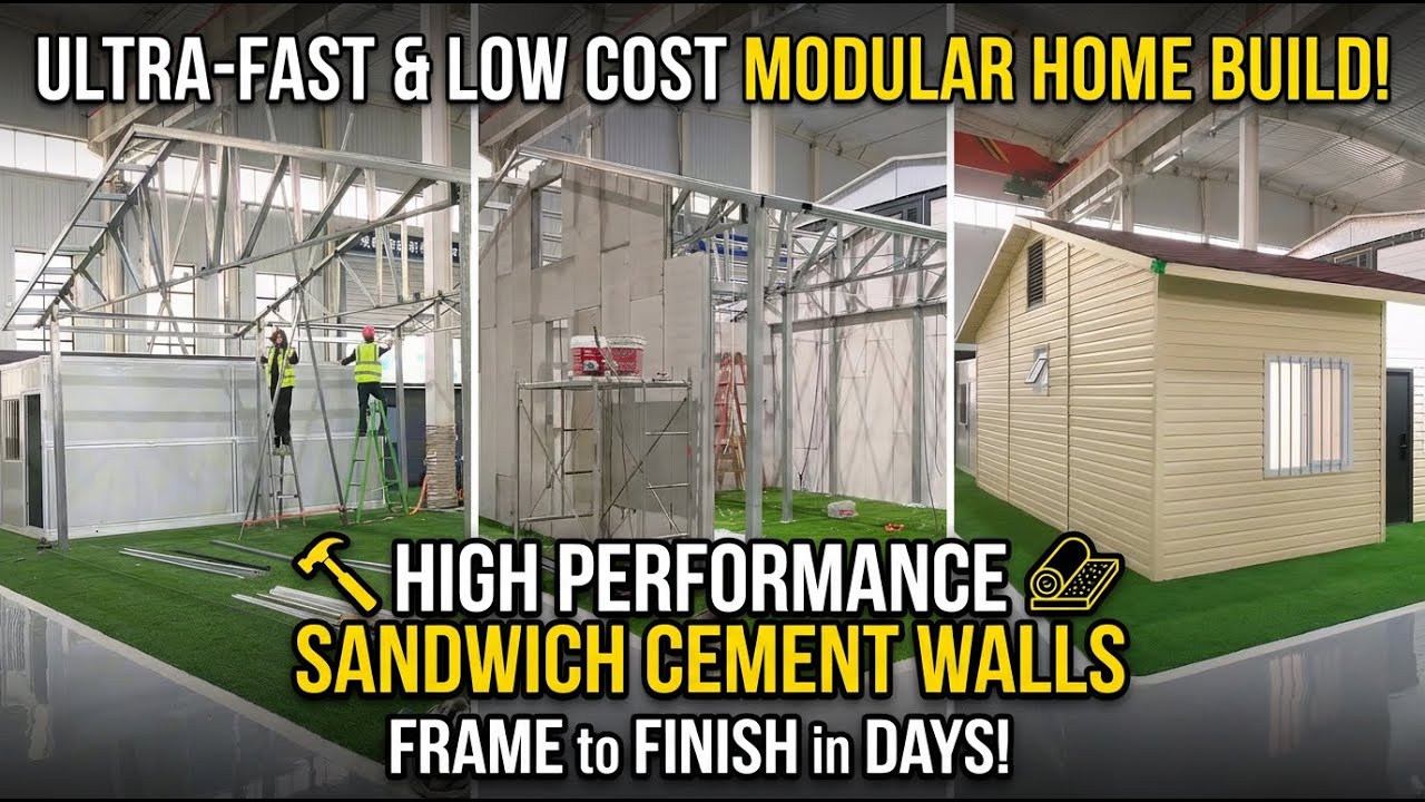 Low Cost & Rock Solid! 🏗️ The Cement Panel Prefab House Tour