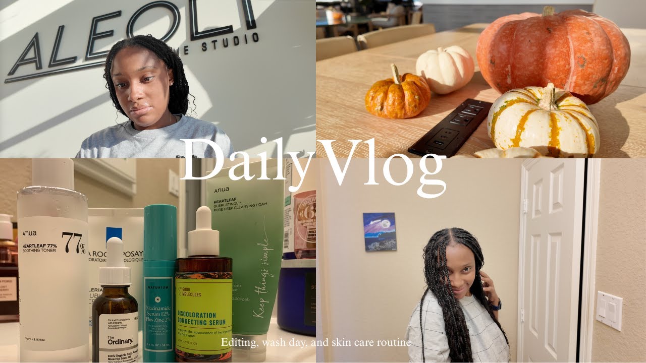 Daily Vlog: hair wash day, editing, skincare