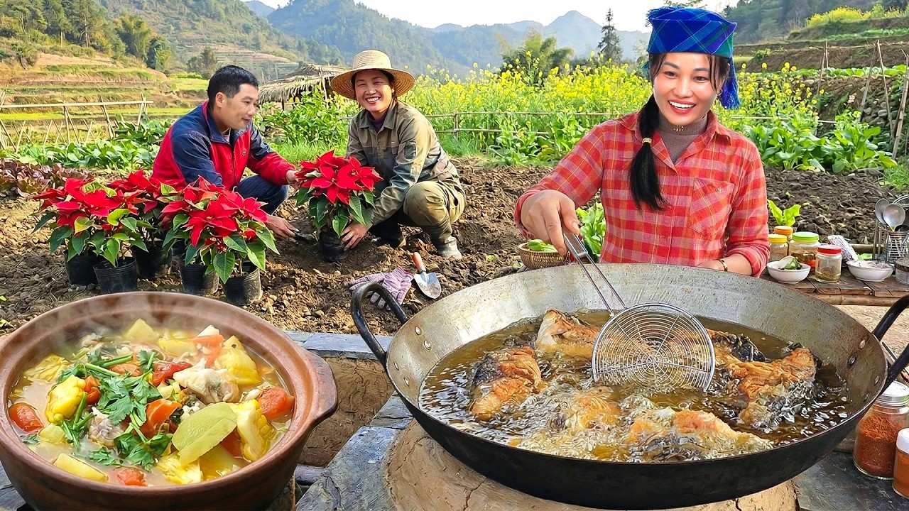 First Time My Daughter Said 'I Love You Mom' — Mom Cooks Giant Fried Fish for Family