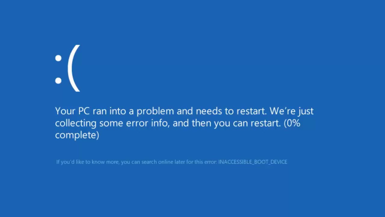 Windows 7/8/10: INACCESSIBLE_BOOT_DEVICE - QUICK Solutions Explored