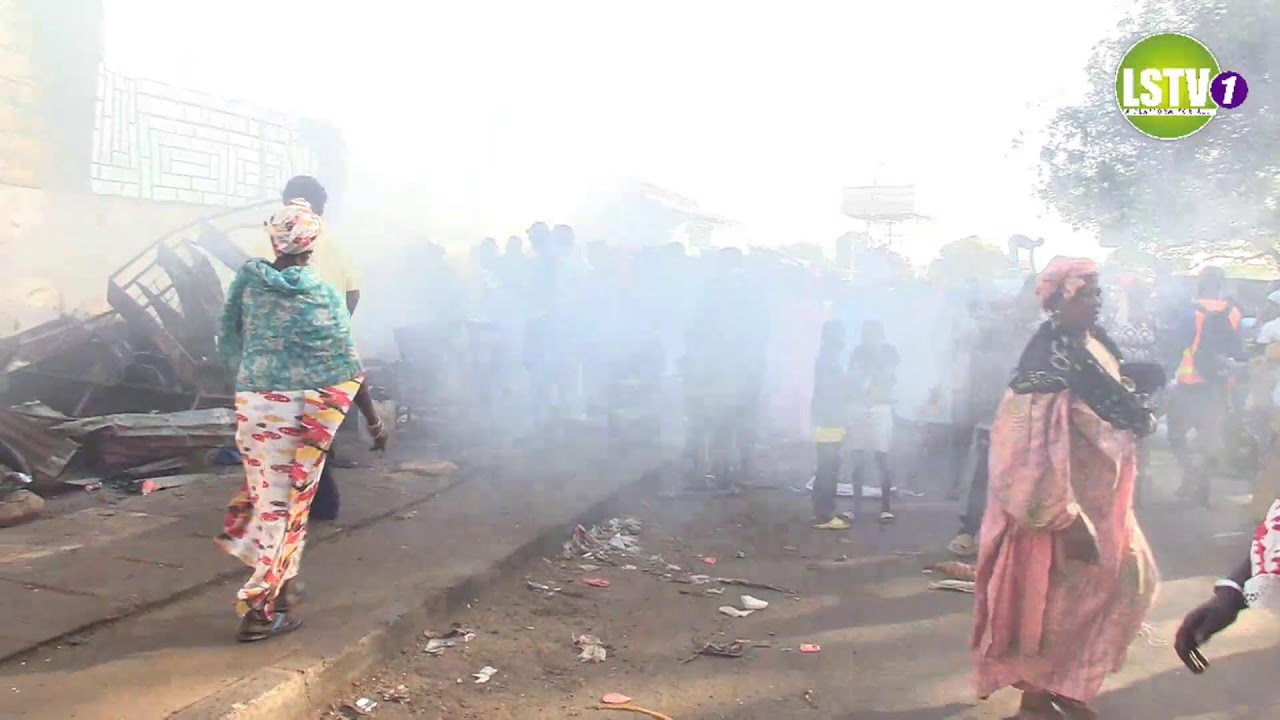 Fire outbreak at Brikama 'Sandika'.