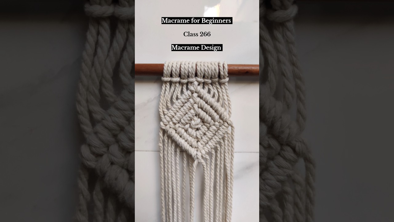 Macrame for Beginners Class 266 #macramedesign #macramepattern #macrameforbeginners #beginners #diy