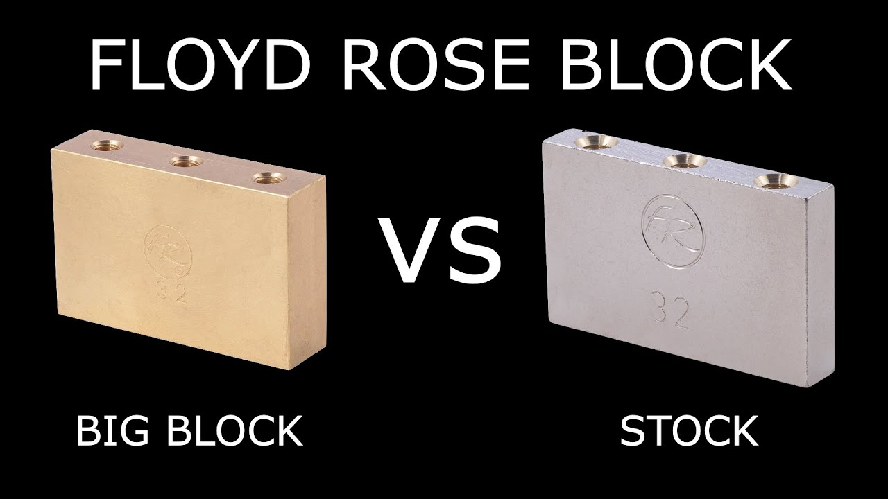 Floyd Rose Block Comparison - Stock vs Fat Brass