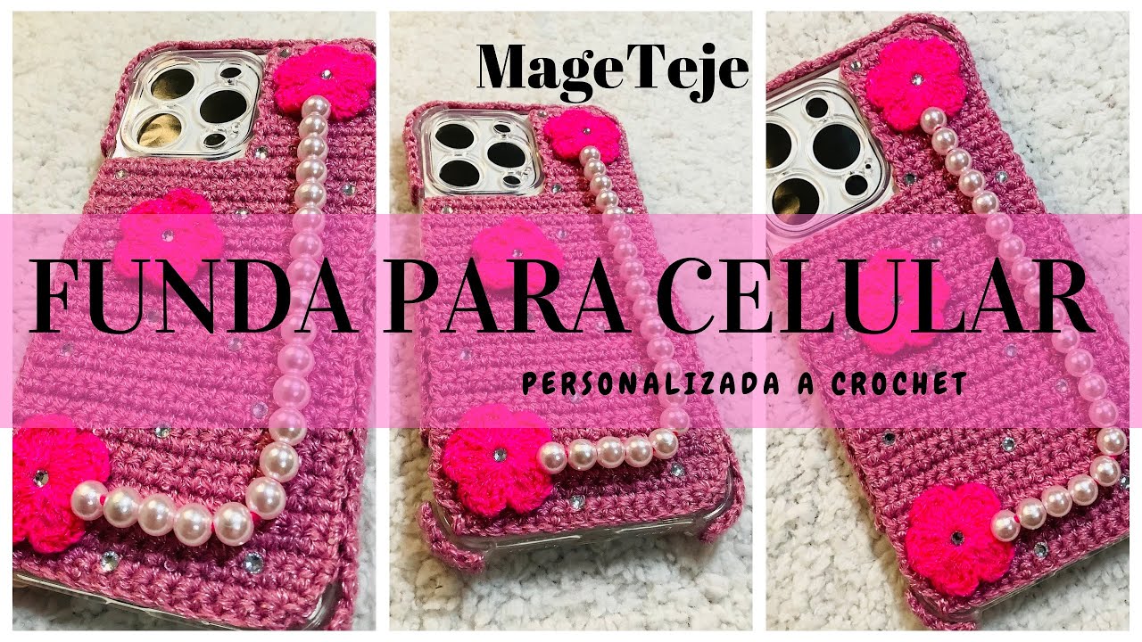 Increíble FUNDA para tu celular personalizada y tejida a CROCHET | Emprende con este diseño tejido😉