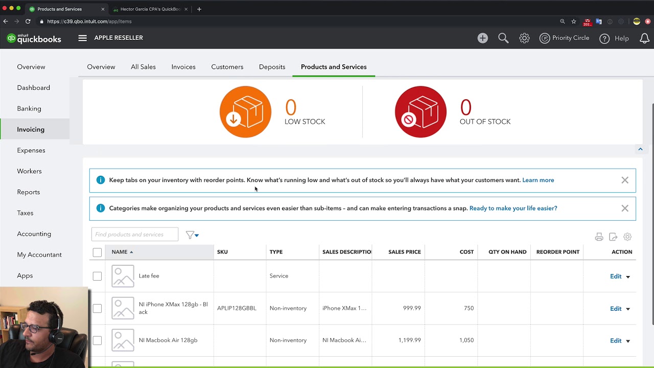 Non-Inventory Items in QuickBooks Online