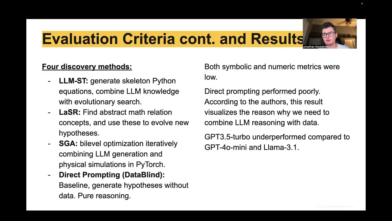 CSE598 Agentic AI JonathanSteddom LLM SRBench