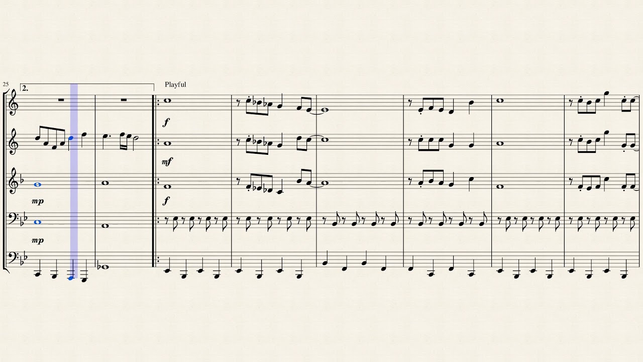 The World Revolving - Deltarune - Brass Quintet - Updated Key